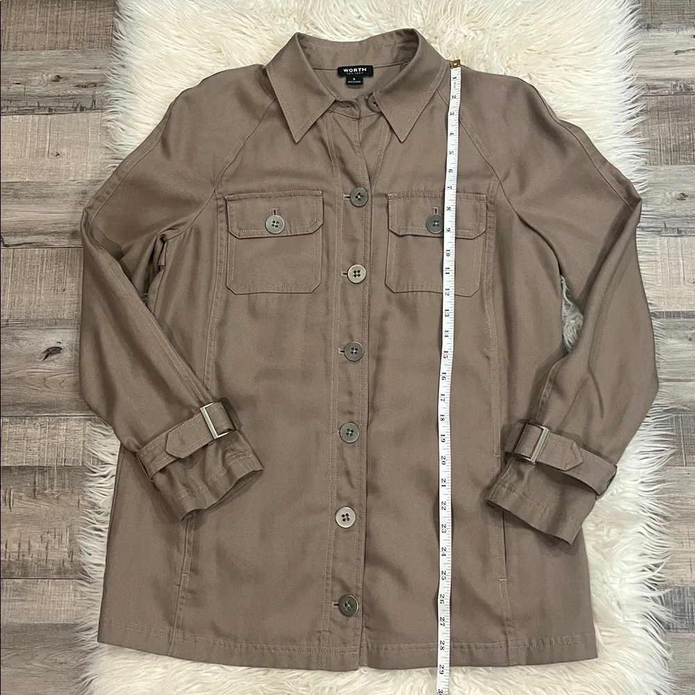 WORTH utility top shacket shirt jacket S
